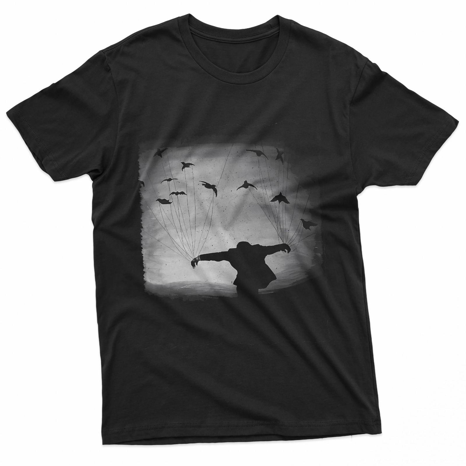 Man In Flight With Ravens T-Shirt S разноцветный