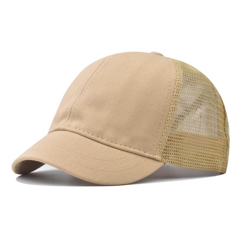 Autumn New Women Men Solid Color Mesh Baseball Cap Solid Snapback Short Brim Sunhat Outdoor Hip Hop Baseball Hats Casquette