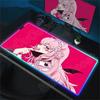 RGB Anime Cute Hakui Koyori Mousepad Non-slip Rubber Gaming Hololive Mouse Pad Keyboard Mat Computer PC Laptop Pad Game Desk Mat