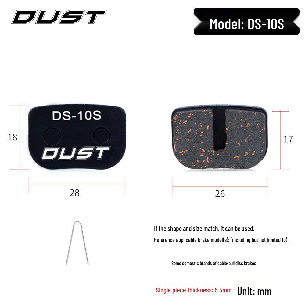 DUST Semi-Metallic Resin Disc Brake Pads for M446 E3 M355 Mountain Bikes