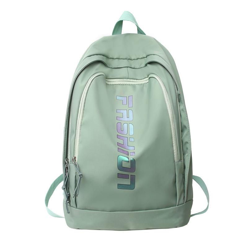 Simple Color Solid Letter Pattern Student Backpack For School And Use Daily