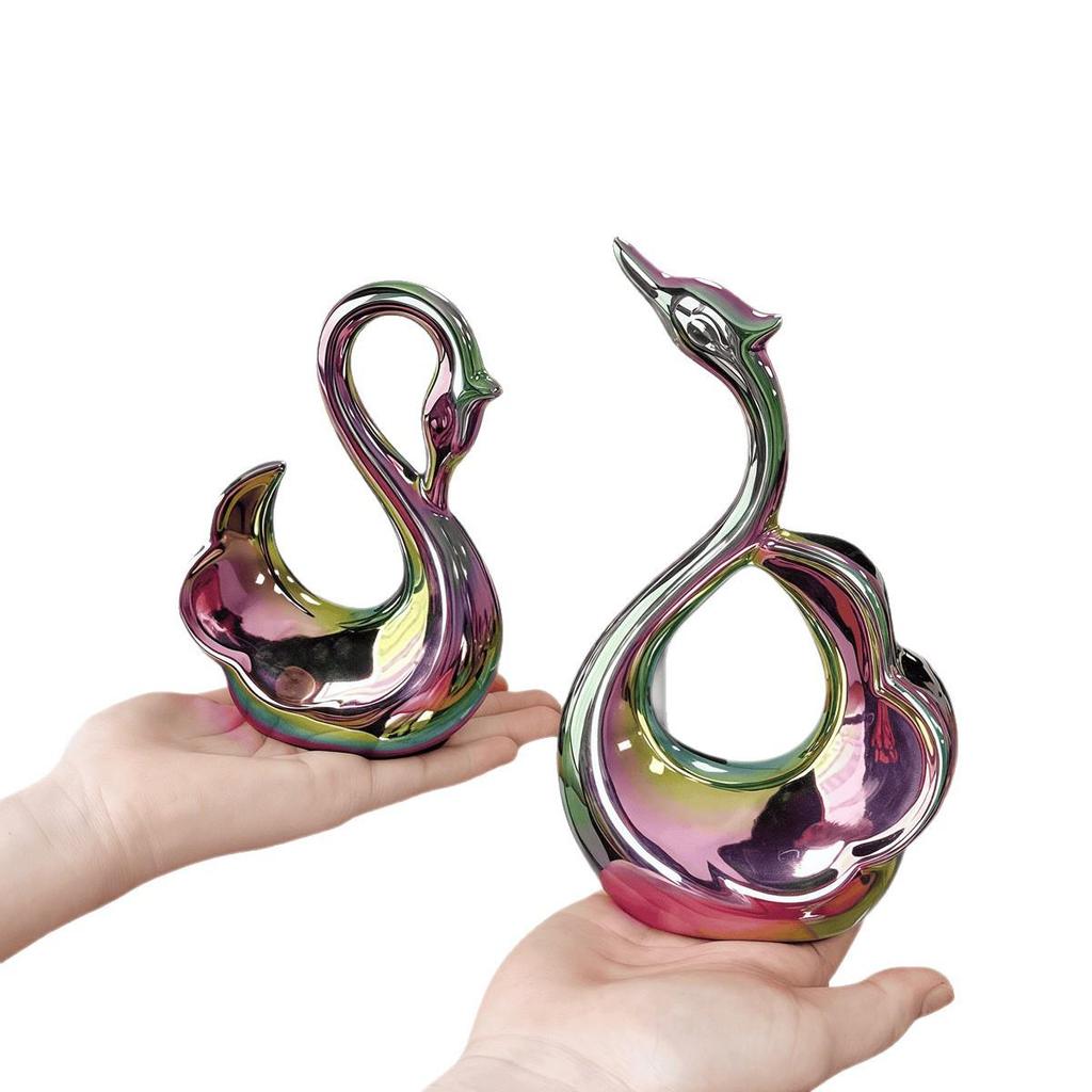 Figuritas de Cisne de Lujo: Decoración Elegante para Entrada, Sala de Estar o Armario