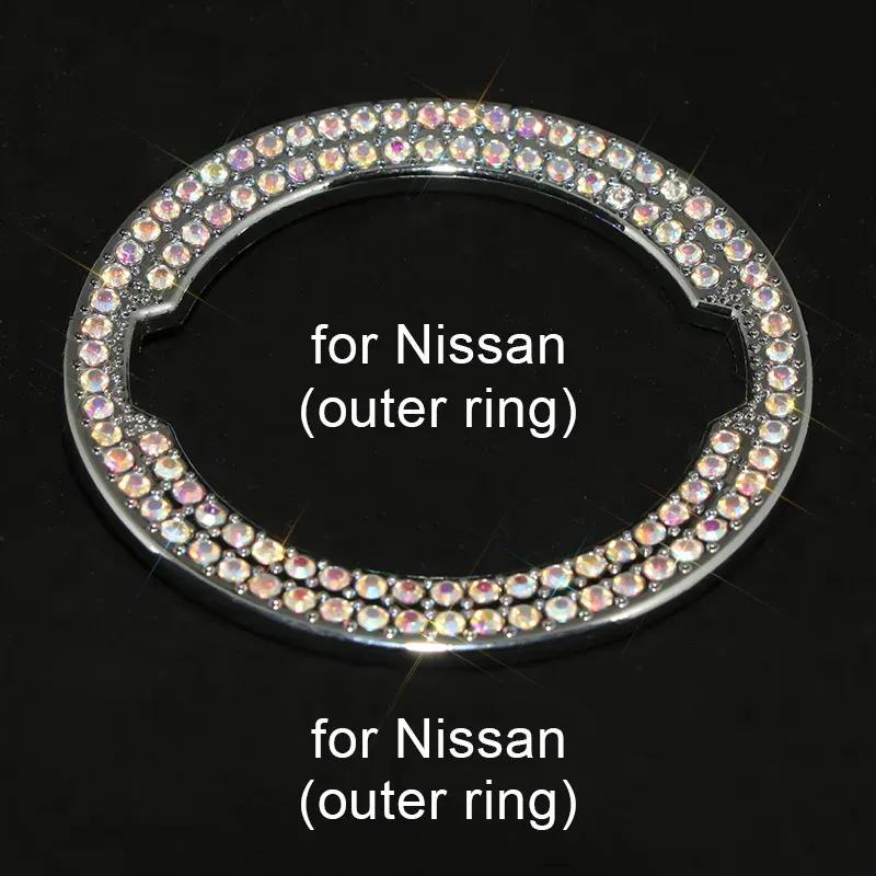 Bling Car Steering Wheel Diamond Emblem Decal Decoration Cover DIY Sticker Car Accessories for NISSAN Maxima,Altima,Sentra,Rogue