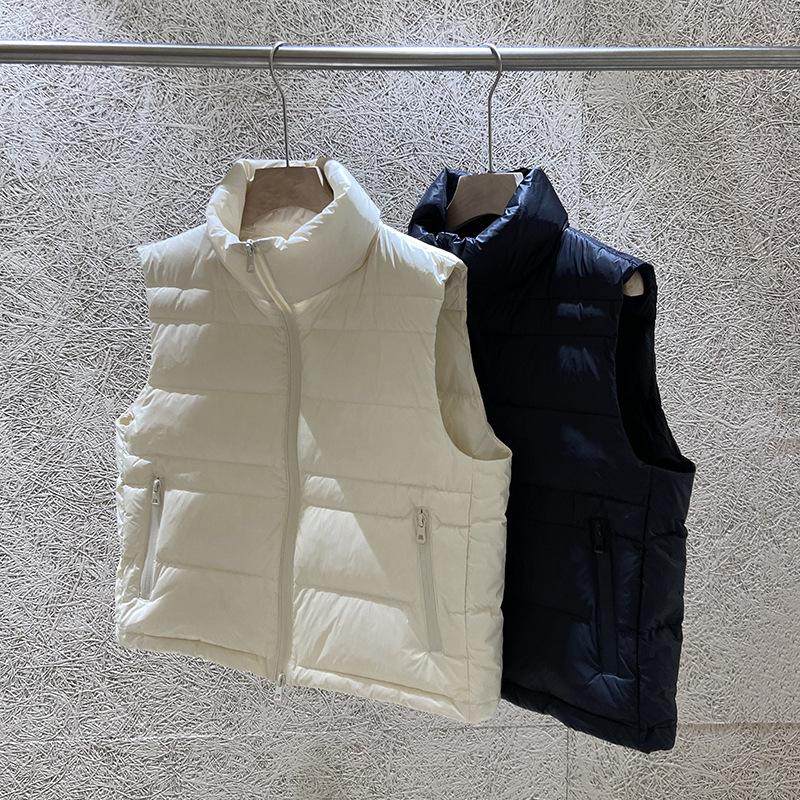 Autumn and winter new white duck down down vest women's short light fashion versatile vest jacket tide