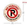HD Tin Sign Funny No Parking Unless You Deliver Tacos Round Metal Wall Art Retro Outdoor Decor