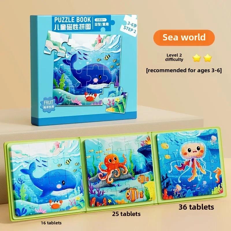 Dětské magnetické puzzle 3-6 let miminko vzdělávací hračky dětské Montessori miminko DIY hračky pro rané vzdělávání