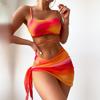 Plavky dámské, dělené, třídílné, zavazovací souprava na šněrování sexy soupravy bikin pro dámské plavky se stahovací šňůrkou