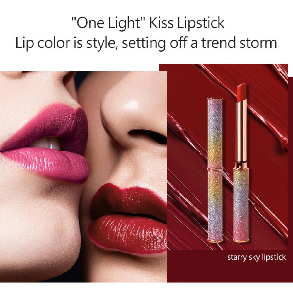 VIBELY Starlight Sparkle Matte Lipstick Dip-in-Cup, No-Fall Crushed Diamond Lipstick