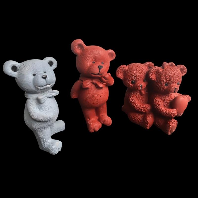 Cute Bear Candle Silicone Mold for Candle Making,Aromatherapy Candle Resin Mould Ornaments Epoxy Resin Casting Mold