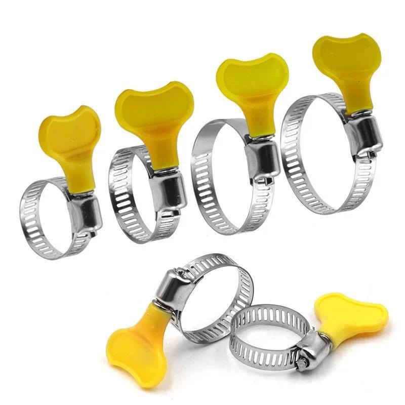 Stainless Steel Hose Clamp Set American Style Adjustable Pipe Water Gas Tube Fixing