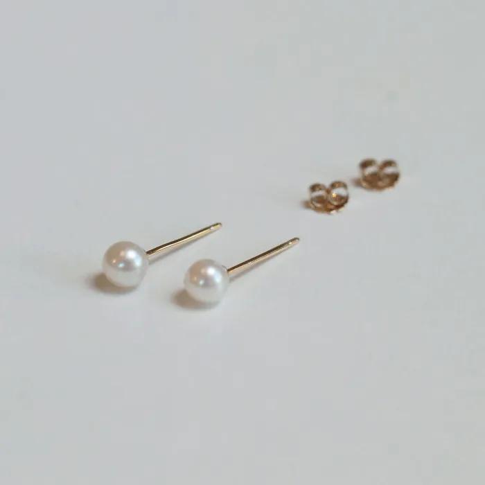 [Single sale][14K] 14K gold fresh water pearl earring