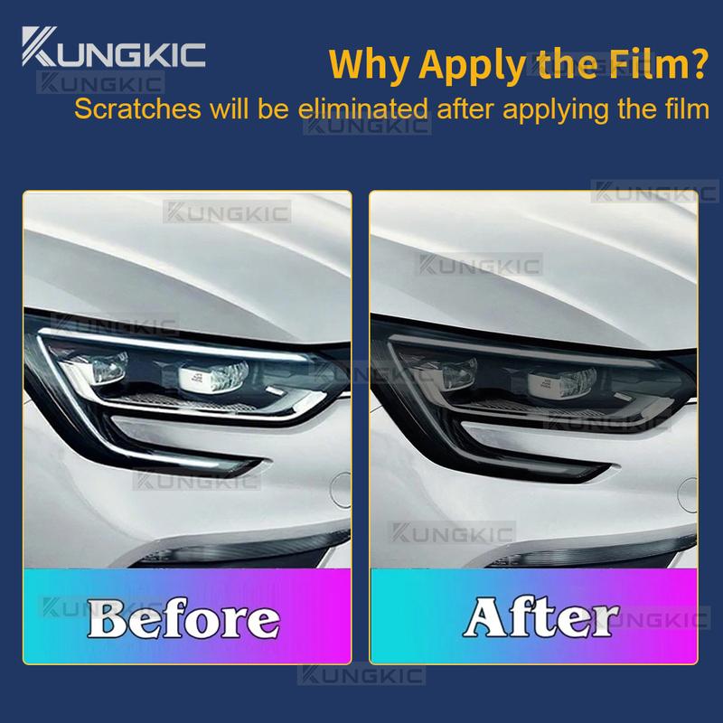 For Renault Megane 4 2017 2018 Car Headlight Protective Film Smoked Black Tint Wrap Vinyl Clear TPU Sticker