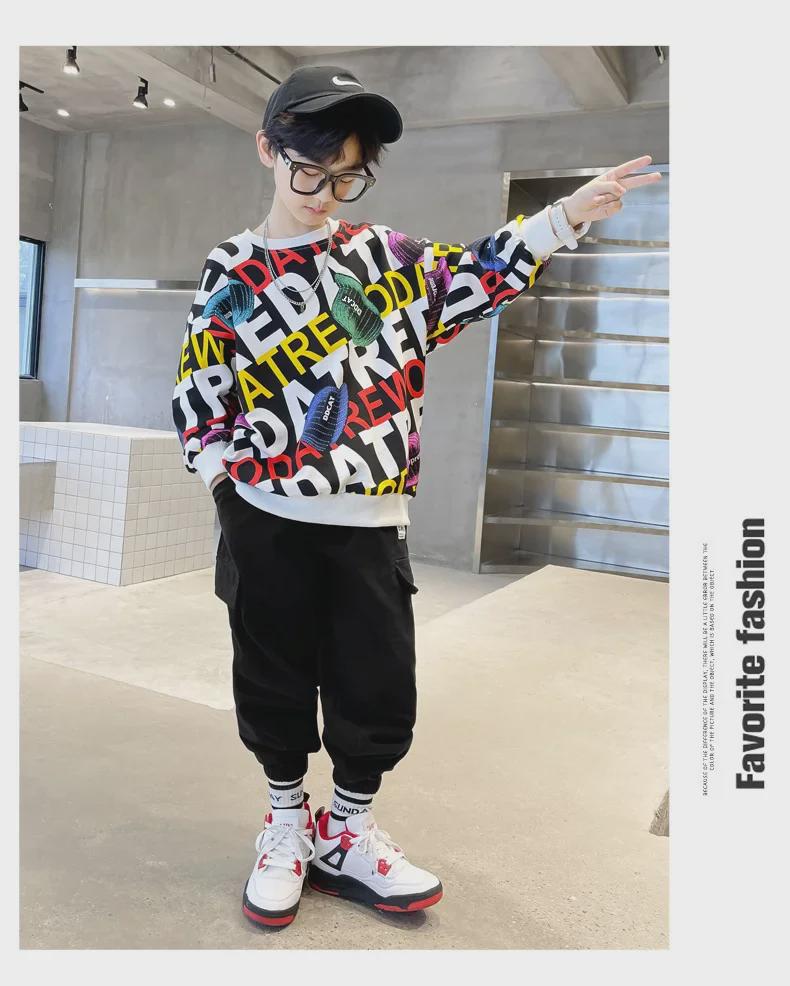 2023 Trendy Korean Pullover Sweatshirt für Jungen für Frühling/Herbst - Mittelgroßes bis großes Kinderoberteil