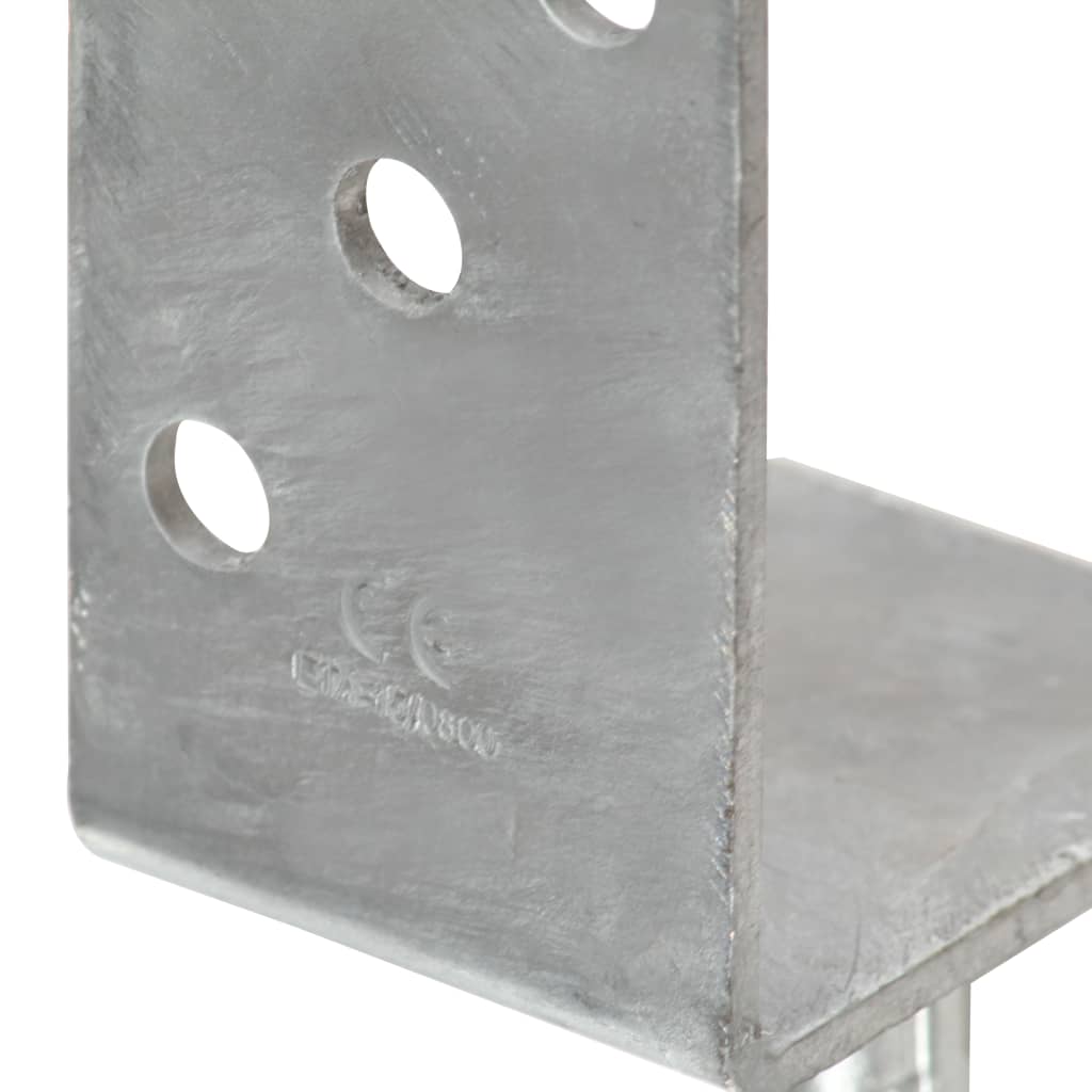 Vidaxl Post Anchors, 12 Pcs., Silver, 8X6X30 Cm, Steel