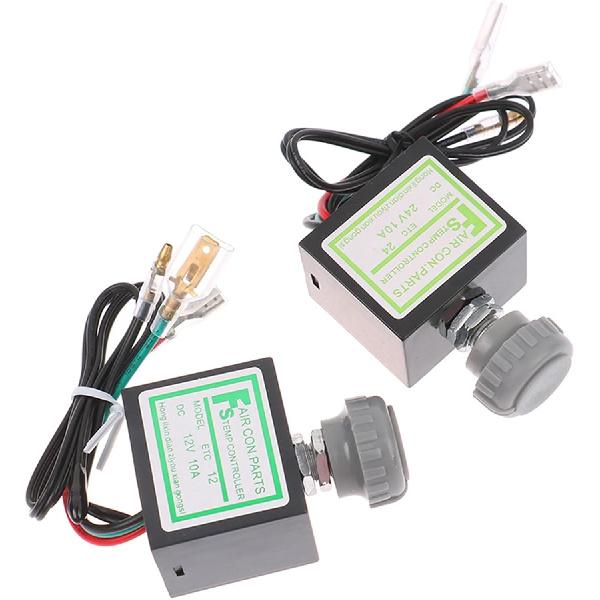 1PC 12V/24V Car Air Conditioner Electronic Thermostat Switch Temperature Control Auto Accessory Car Accessories(12V)