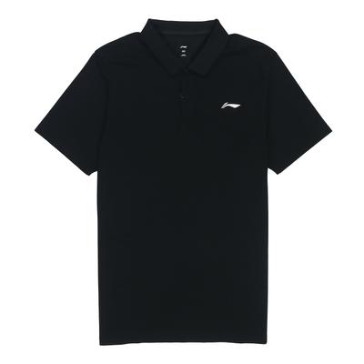 Fitness Series Logo Print Polo Shirt Men Tops Black APLS069-1