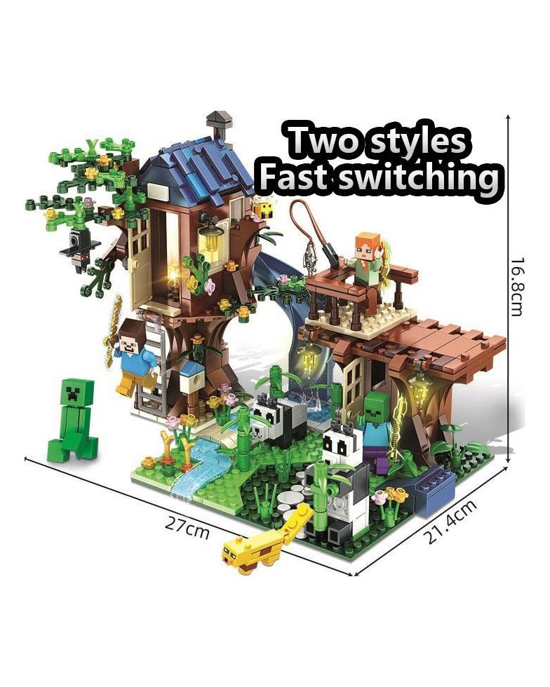 706pcs 2 Style Tree House Building Block Children Diy Educational Moc Bricks Toy Birthday Gift