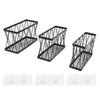 3PCS Kitchen Storage Rack Metal Wire Wall Hanging Organizer Basket for Cabinet Exterior and Door