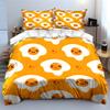 Cute Egg-Themed Set for Kitchen Decor  Kid's and Adults' Bedroom Decor, Exquisite Three-piece Bedding Set Gift