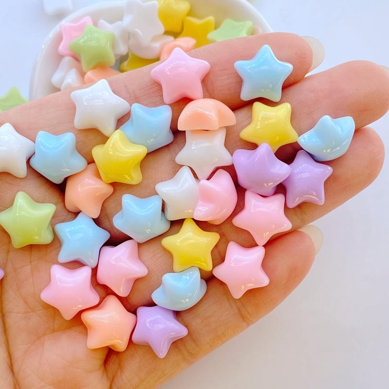 

30Pcs New Cute Mini 11mm Bright Stars Flat Back Resin Scrapbooking DIY Jewelry Craft Decoration Accessories
