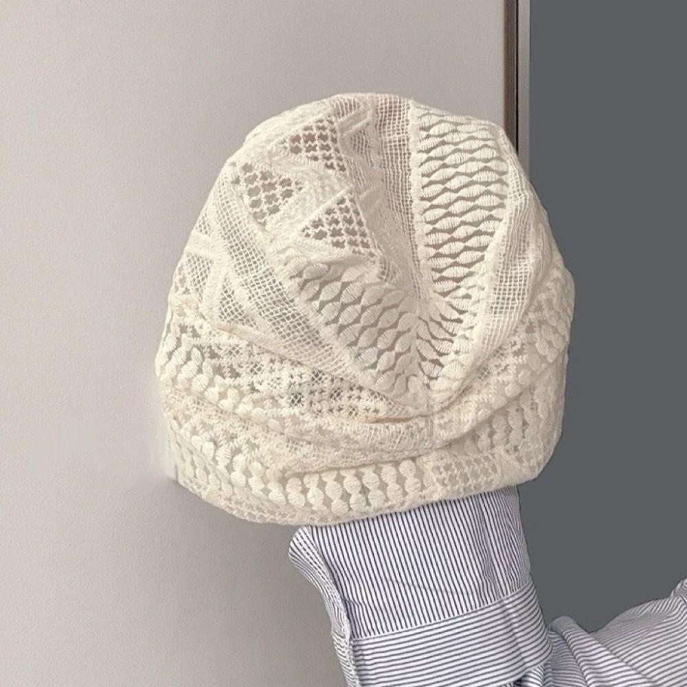 Breathable Beanies Hat Spicy Girl Knitted Hat Retro Sunscreen Cap Spring and Summer