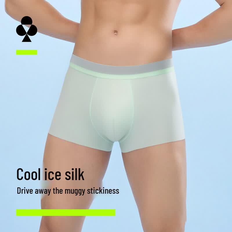 Men's Ice Silk Antibacterial Boxer Briefs