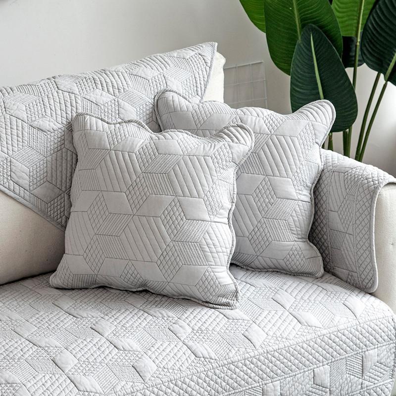 Bawełniana narożna narzuta na sofę biały kwiatowy wzór cztery pory roku uniwersalna nowoczesna prostota poduszka na sofę ręcznik w kształcie litery L narzuta na sofę