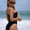 New one-piece bikini swimsuit contrasting color splicing single shoulder fashionable and sexy swimsuit