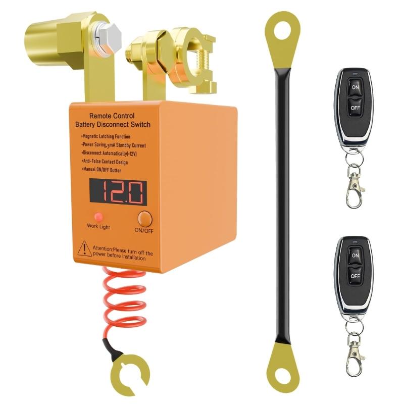 Car Battery Disconnect Switches 240A 12V Isolator Main Switches Universal with Wireless Remote Control 1