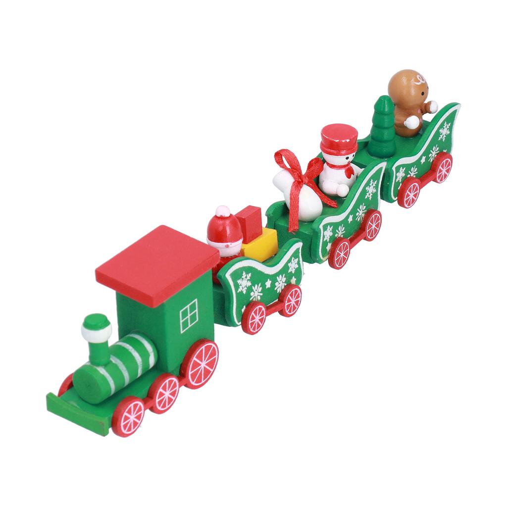 Christmas Train Toys Set Miniature Color Cartoon Christmas Train Model for Kids Boys Girls