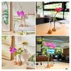 Glass Tube Vase with Wood Base Minimalist Flower Vase Single Stem Flower Vase for Flower Cuttings Home Table Centerpiece Office Desk
