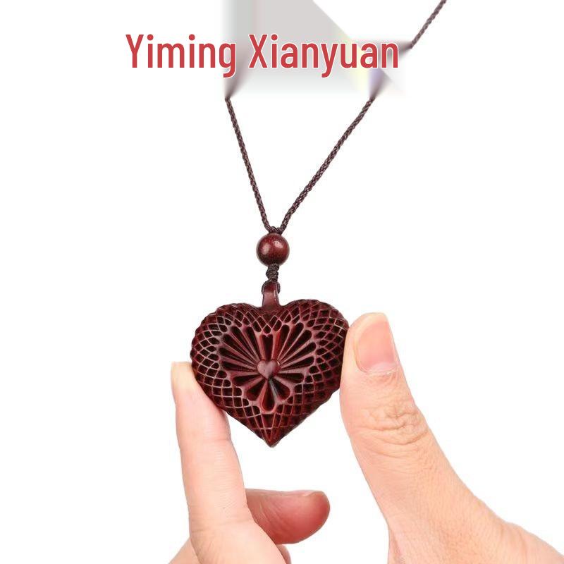 

Rosewood Heart-to-Heart Pendant Necklace - Valentine s Gift for Men & Women