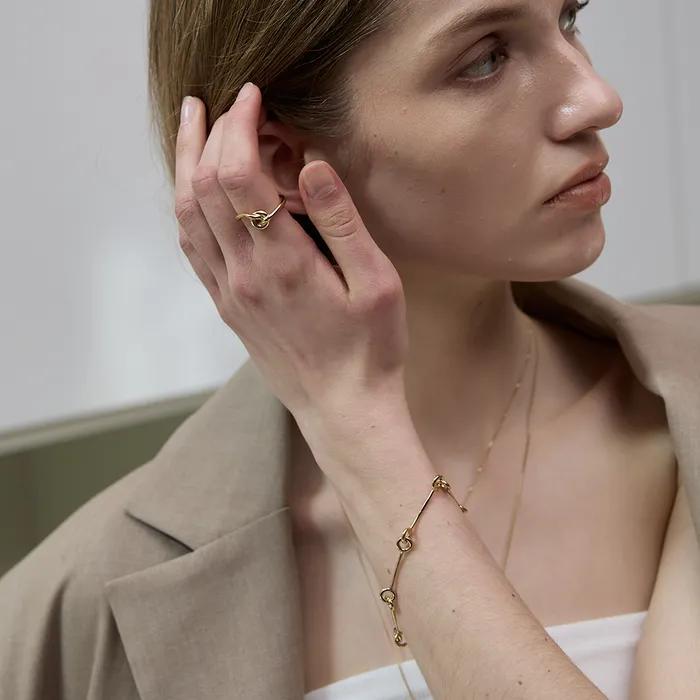 [925SILVER]CONNECT CHAIN bracelet(14K GOLD Color)