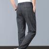 Herren Sommer Dünne Freizeit Hose Elastische Westernhose Herren Koreanischer Stil Trendy Elastischer Bund Elastische Hose Karierte Hose