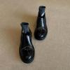Sheepskin Version~ British Style Small Leather Shoes Women's Leather Thick-soled Rivets One Pedal Deep Loafers Elastic Single Shoes
