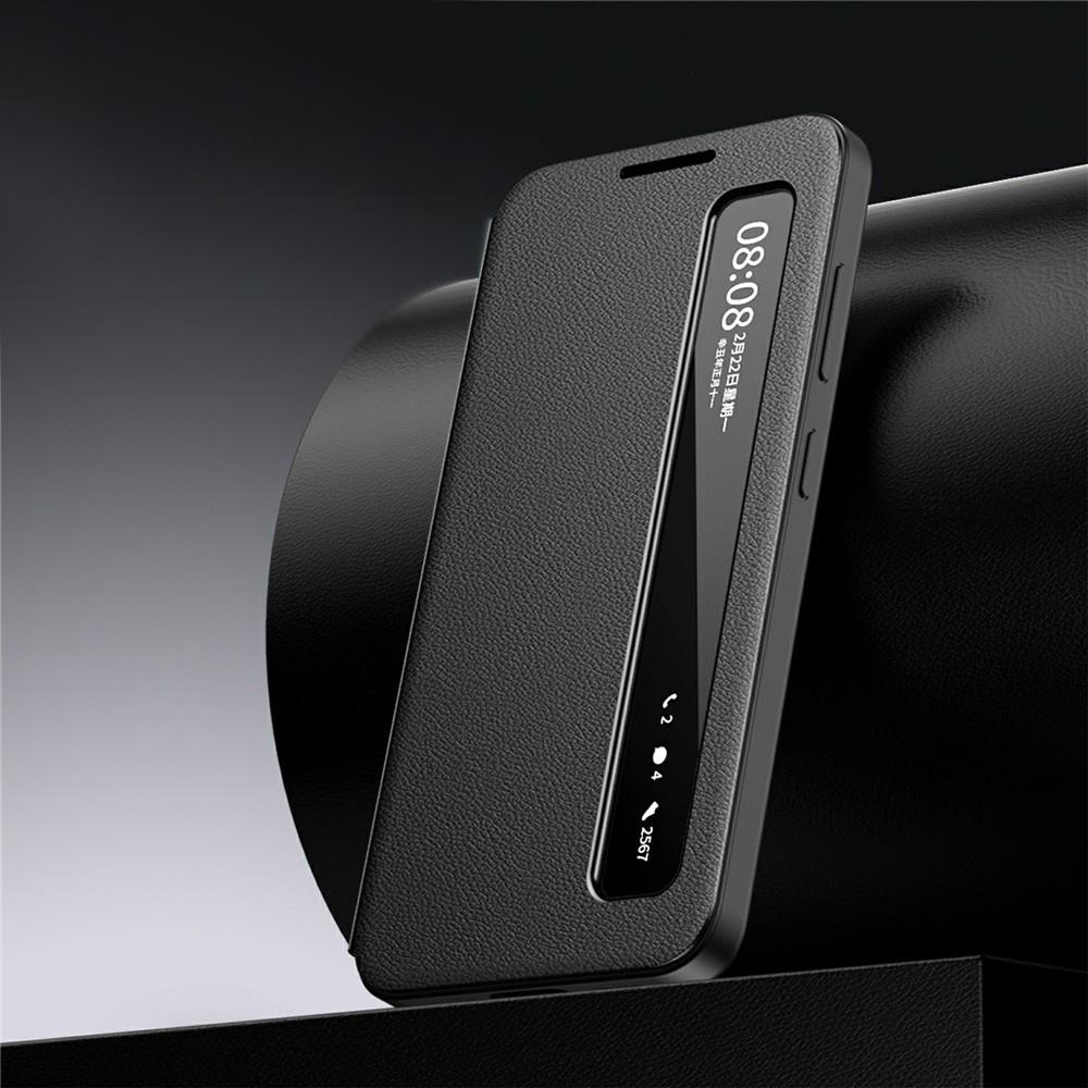 Custodia per Samsung Galaxy S26 Ultra, Finestra Smart View in Pelle, nera