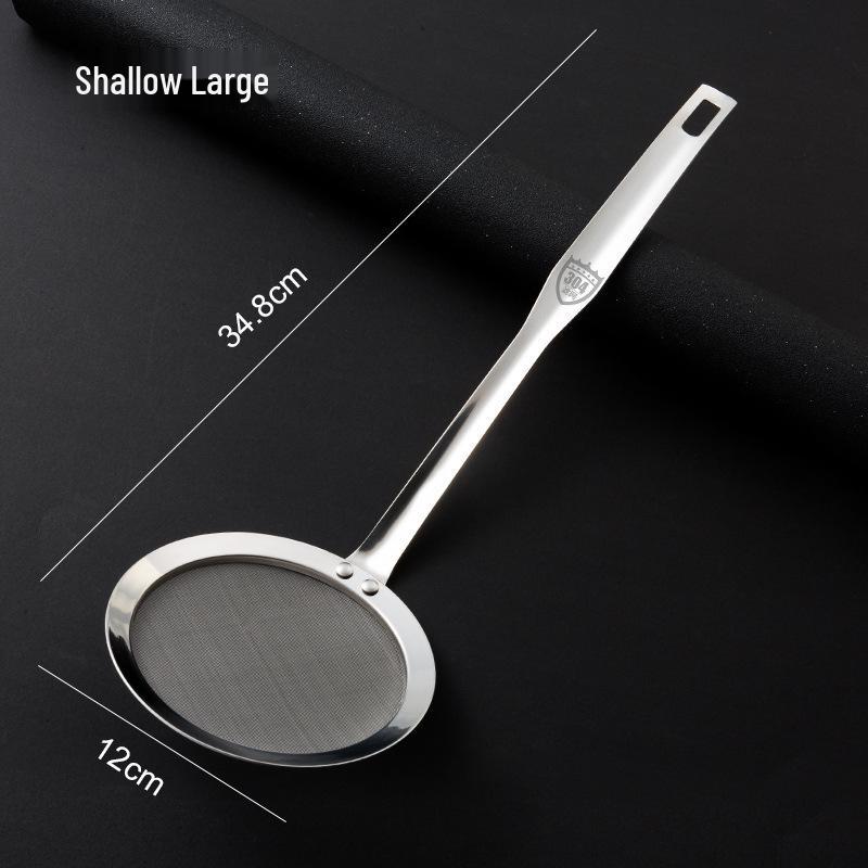 304 Stainless Steel Mesh Skimmer & Strainer: Juice, Soy Milk, Flour, Frying, Oil Separator