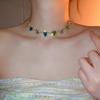 Colorful Rhinestone Heart Choker Necklace - French High-End Luxury Fashion for Women