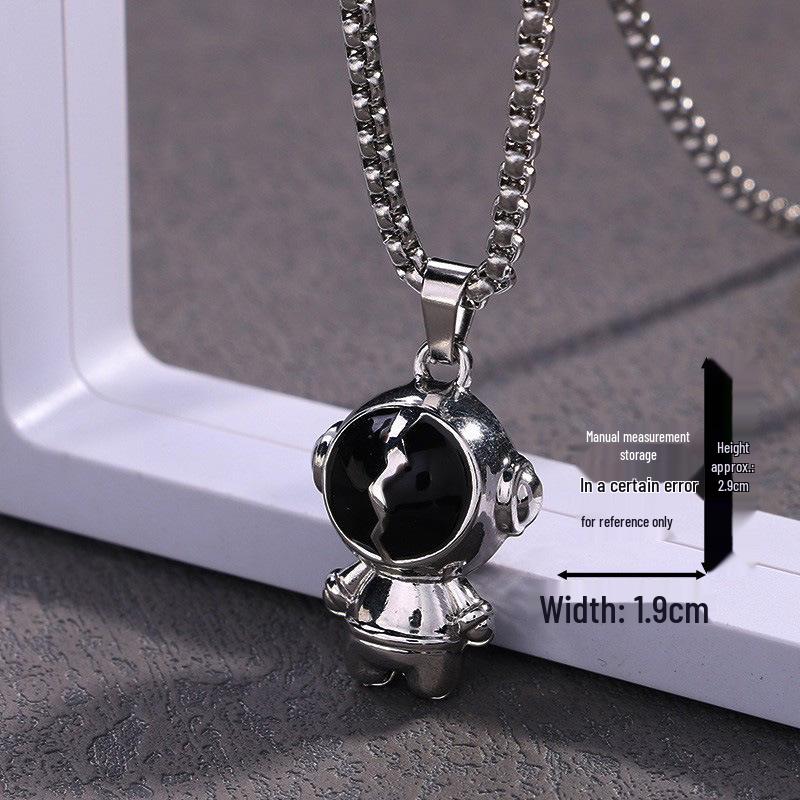 Astronaut Stainless Steel Necklace - Unisex Hip Hop Disco Chain