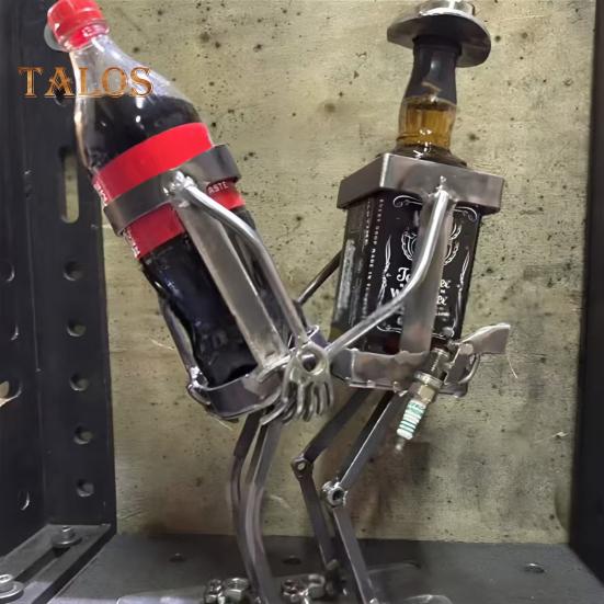 Metal Wine Bottle Holder Saucy Figure Drink Holder Bar Tabletop Wine Rack for Decorative Display Wine Enthusiasts Gift