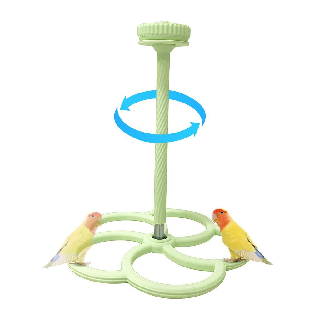 Bird Cage Perch Interactive Parrot Rotating Windmill Toy Bird Cage Toy For Parrots Rotating Dispenser For Mental  Entertainment