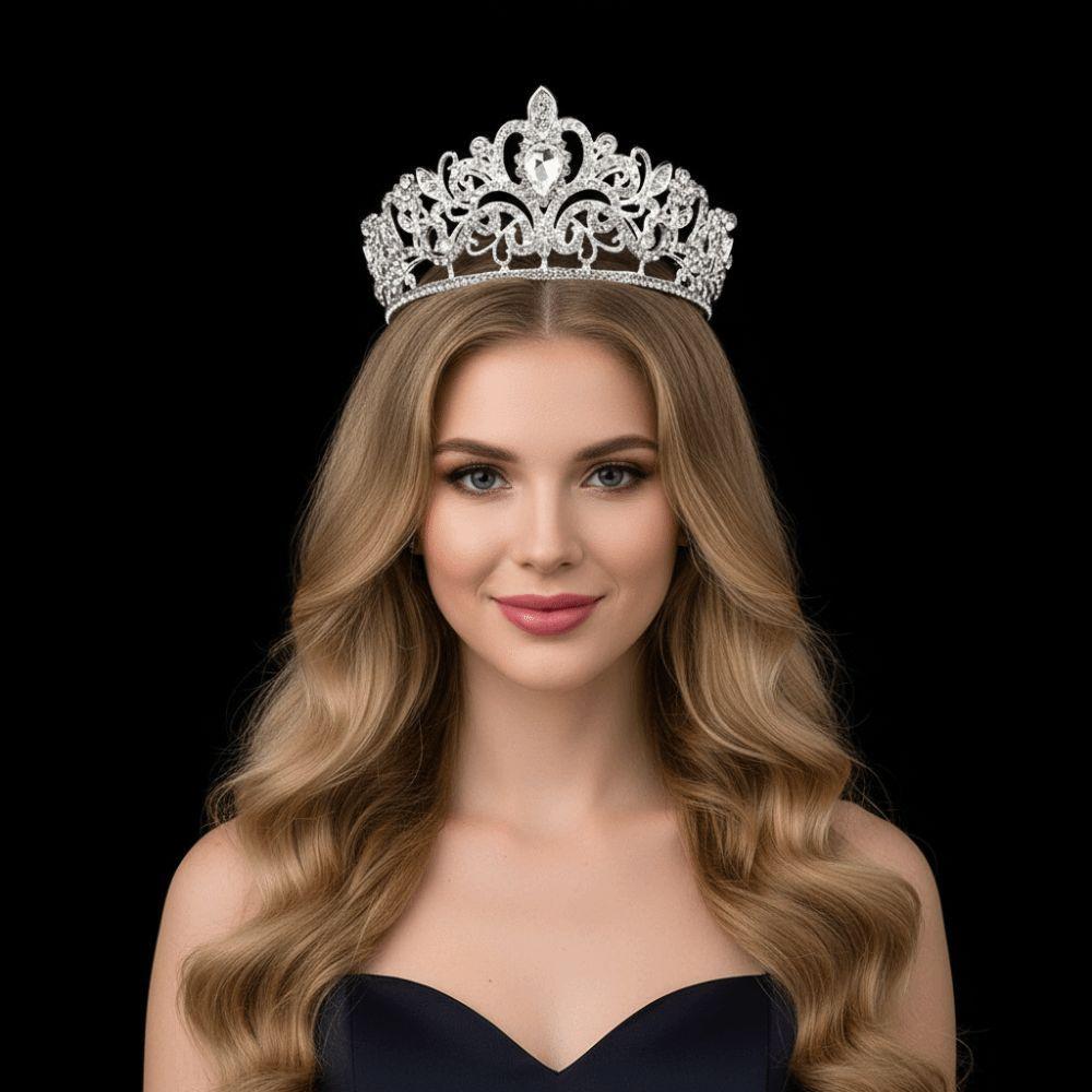Luxury Vintage Baroque Crown Elegant Adjustable Ancient Greece Tiara Headwear Hair Ornaments Queen Tiara Crown Party