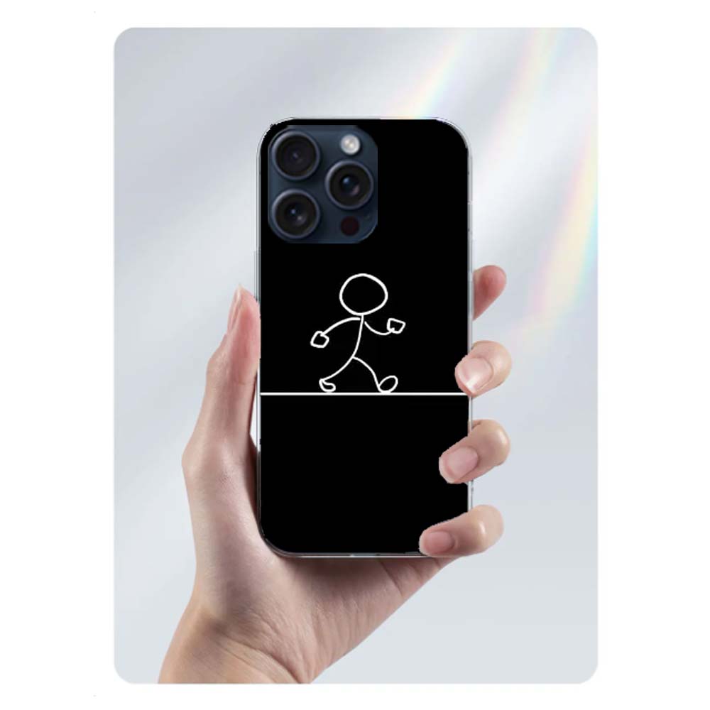Funny Cute Cartoon Matchman Clear Phone Case For Iphone 17 Air 16 Pro Max 15 Pro 14 Plus 17E 16E 11 13 12 Mini Cover Cases Funda