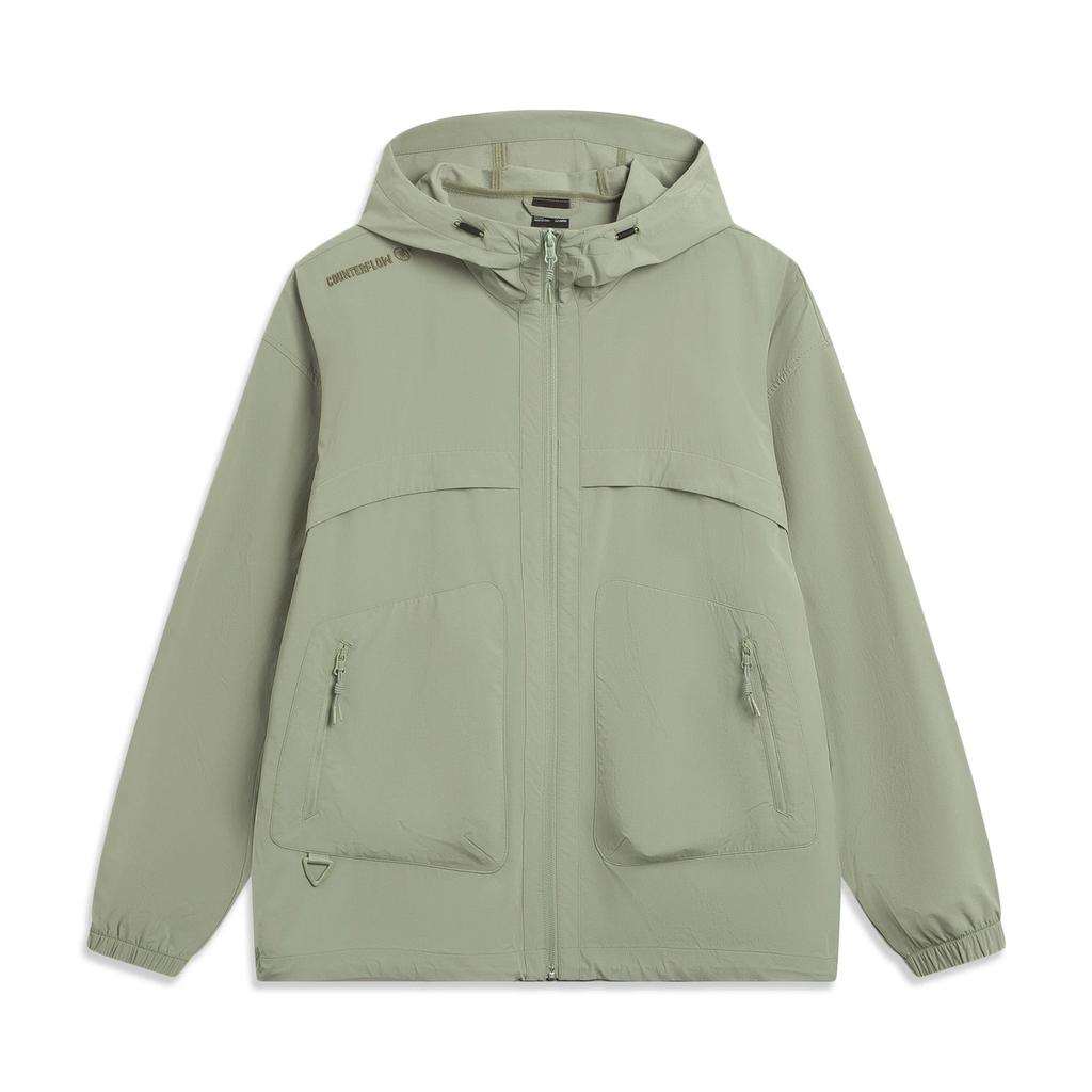 Li Ning Outdoor Series Sports Casual Simple Solid Color Hooded Zipper Loose Fashion Versatile Windbreaker Unisex Outerwear AFDVF47-5