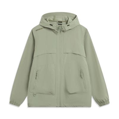 Li Ning Outdoor Series Sports Casual Simple Solid Color Hooded Zipper Loose Fashion Versatile Windbreaker Unisex Outerwear AFDVF47-5