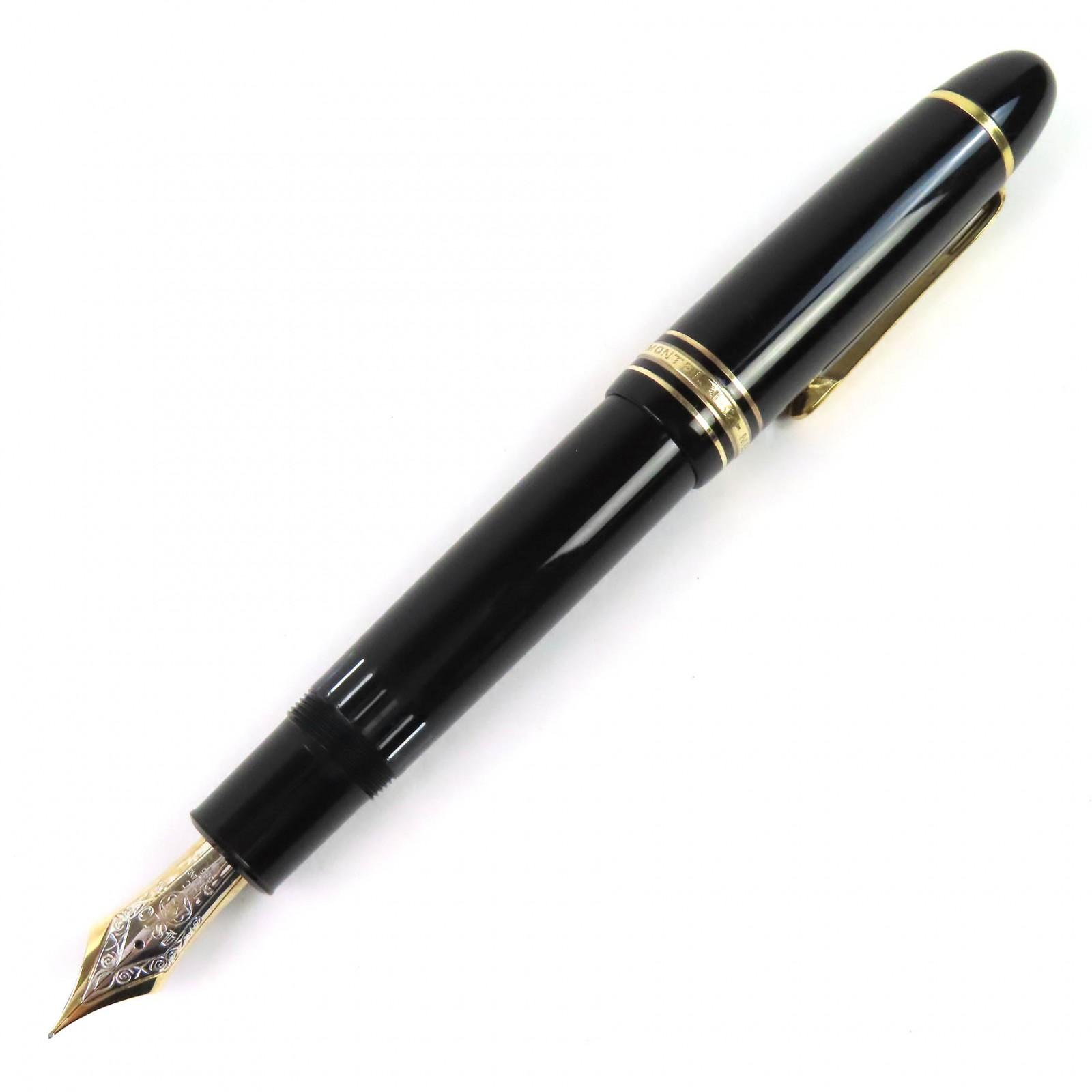 

Great MONTBLANC fountain pen Meisterstück 149 white star black 14K mens Used