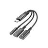 MultiFunction USB C to 3.5mm Headphone &Charging Adapter Cable Supports 3.5mm Headphone OTG Data Transfer PD60W Charging