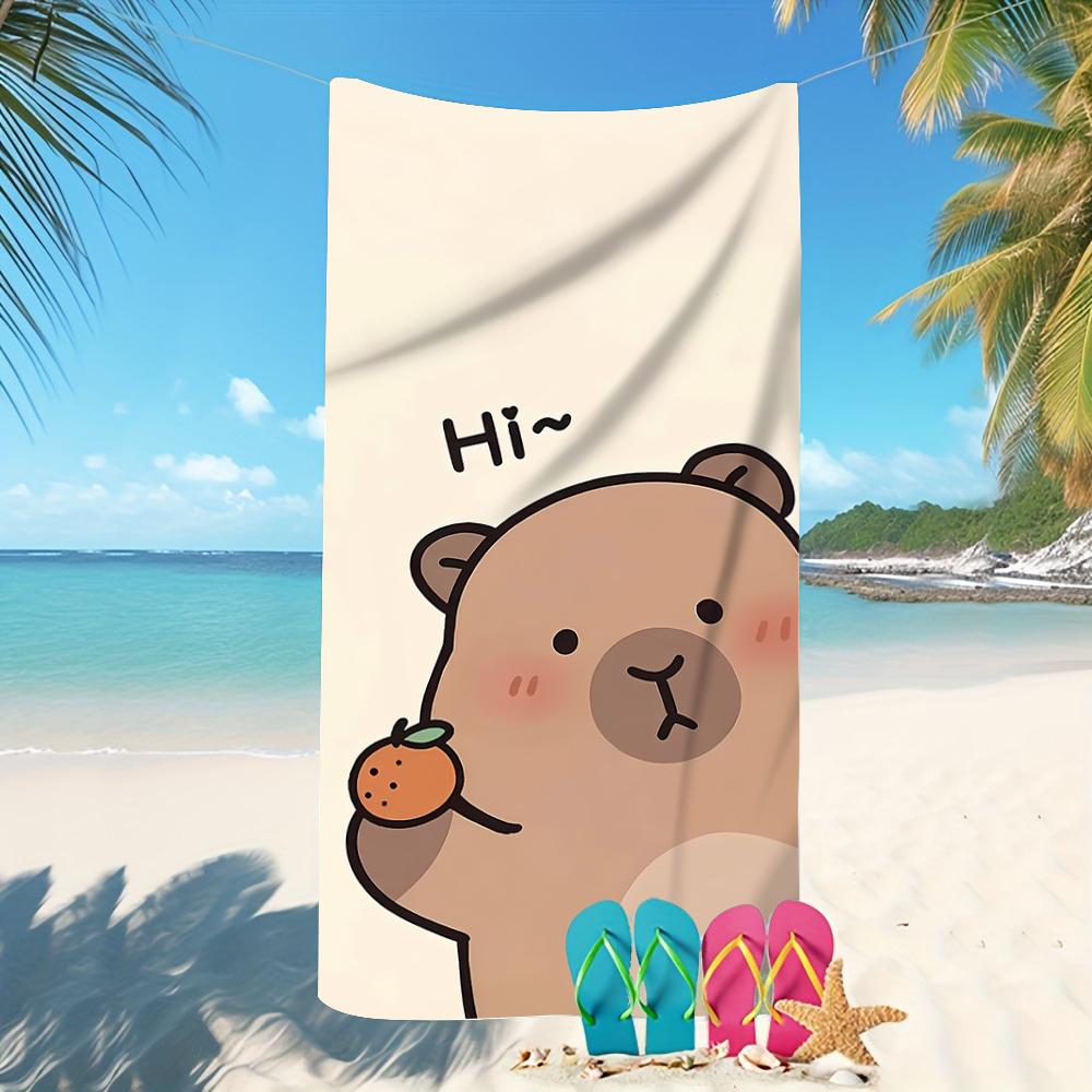 Niedliche Strandtücher mit Capybara-Print: Perfekt für den Sommer! Sofakissenbezug, Raum Heimdekorationortabel