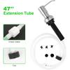 Soap Dispenser for Kitchen Sink, Sink Soap Dispenser with Longer Threaded Shaft Shank, 47" Extension Tube Connects Directly To Dish Soap Container,