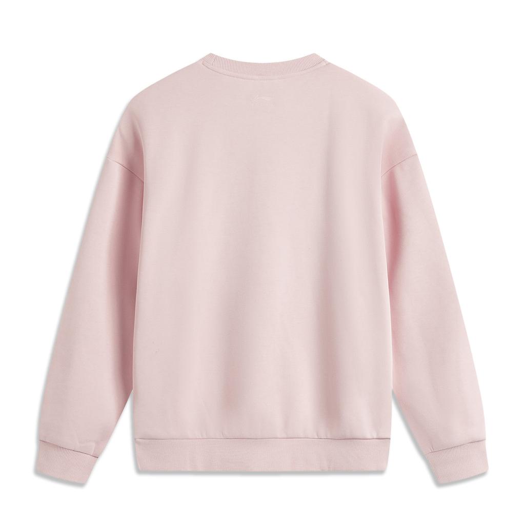 Li Ning X Disney Bambi Collaboration Sports Lifestyle Series Dopamine Pullover Fleece Warm Long Sleeve Sweatshirt Women Sweatshirt AWDUC52-4